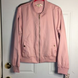 NWT Hippie Rose Bomber Jacket SZ M  Pink